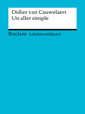 cover image of Lektüreschlüssel. Didier van Cauwelaert